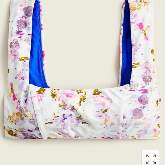 J. Crew Other - NWT J Crew Watercolor Floral Print Bikini Top